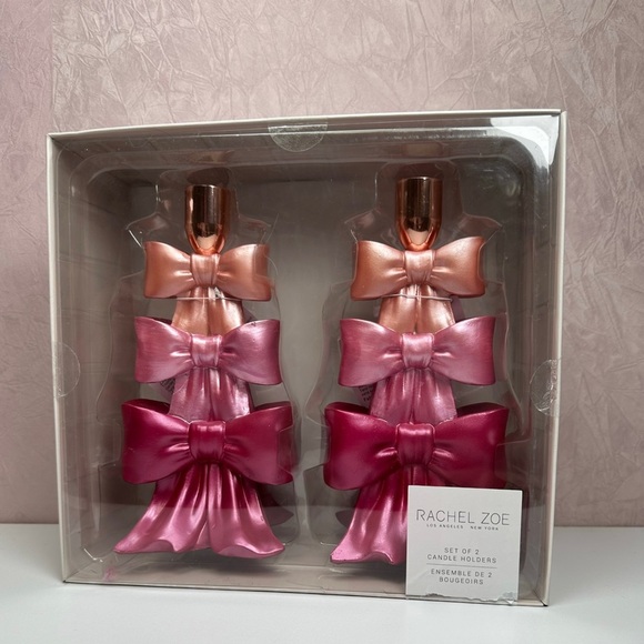 Rachel Zoe Other - Rachel Zoe Tiered Bow Candle Holders